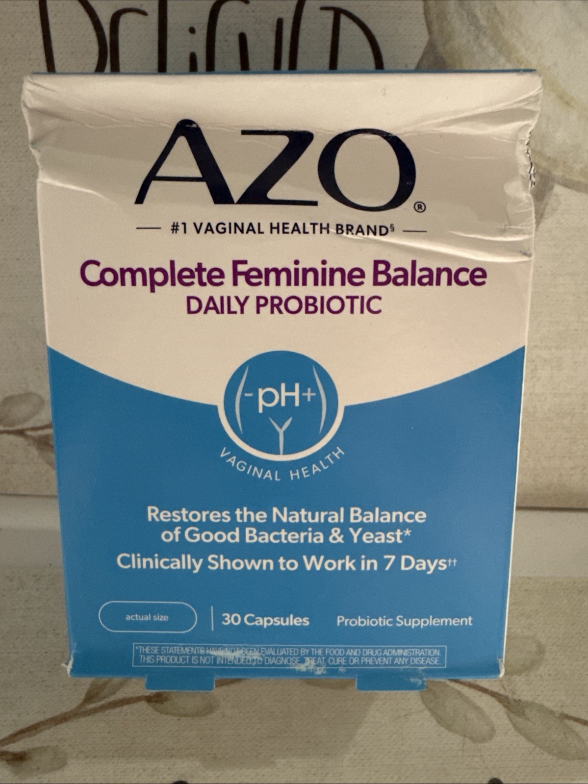 AZO Complete Feminine Balance Probiotic Capsules – 30 Pieces Exp 10/27