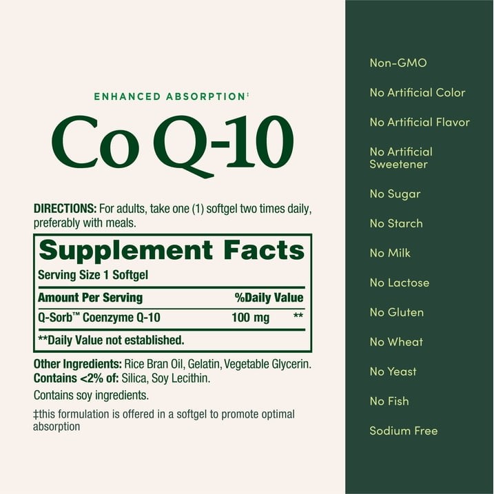 Nature’s Bounty CoQ10 Softgels, Heart Health & Antioxidant Support, 100mg, 75 Ct