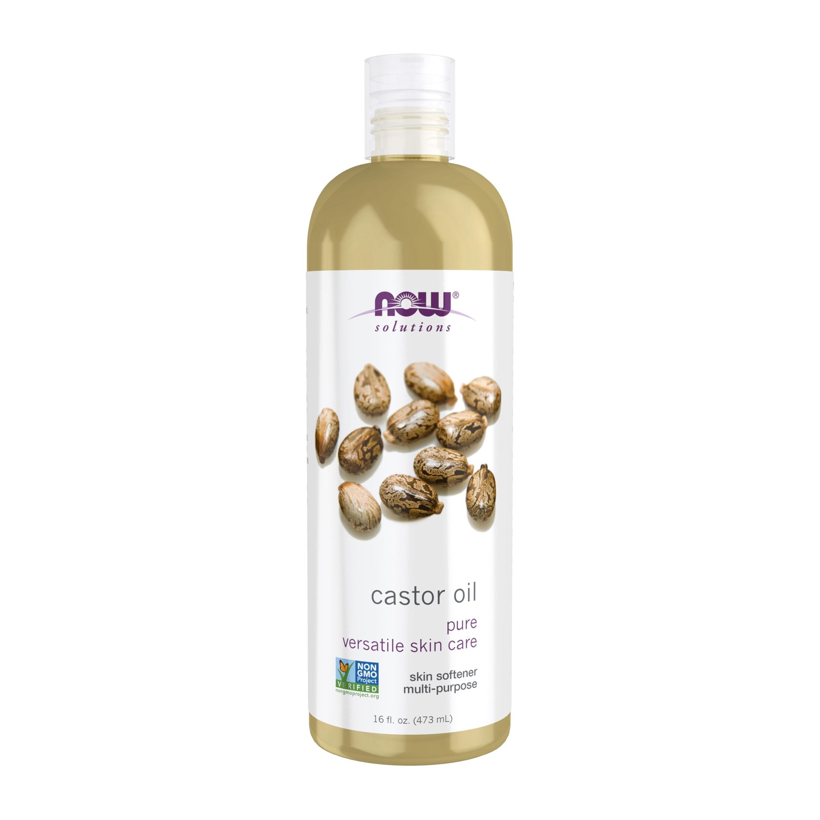 NOW Foods Solutions, Castor Oil, 100% Pure 16 Fl Oz (Pack of 1), Pale Yellow
