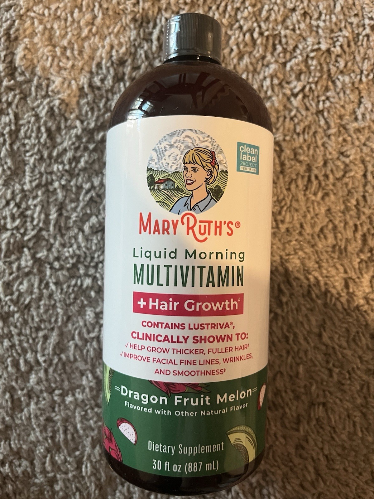MaryRuth’s Liquid Morning Multivitamin + Hair Growth Dragon Fruit Melon 30oz