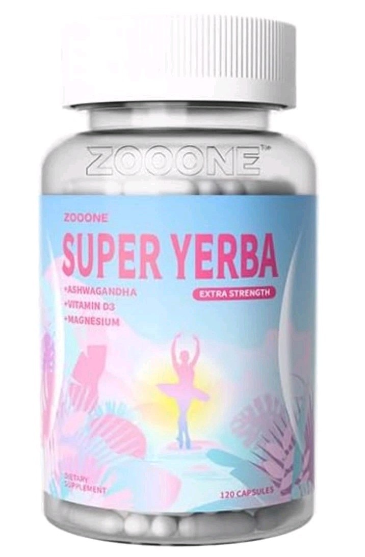 Zooone Super Yerba Mate Capsules Brain Lion’s Mane Gut Health Focus Memory Energ