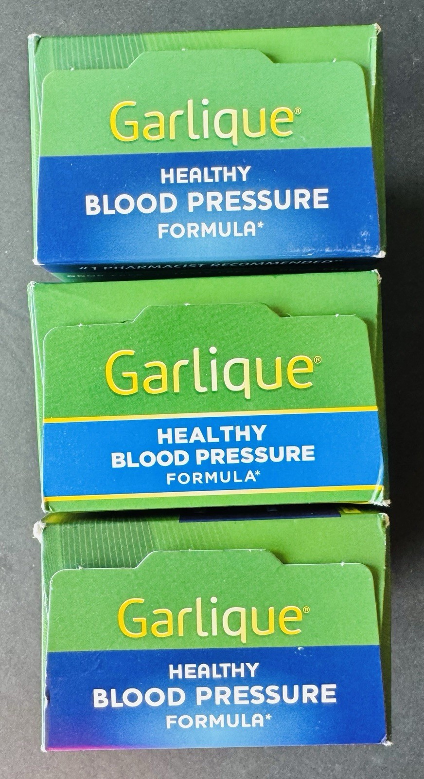 3x Garlique Healthy Blood Pressure Formula 60 Caplets per ea. BB: 02/27 – 03/28