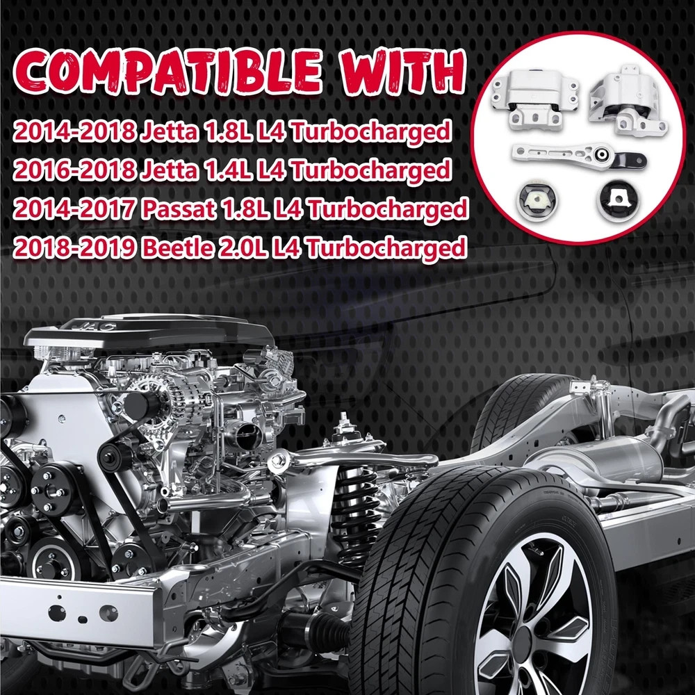 Engine Motor and Transmission Mount Compatible with Jetta 2014-2018 1.8L1.4L …
