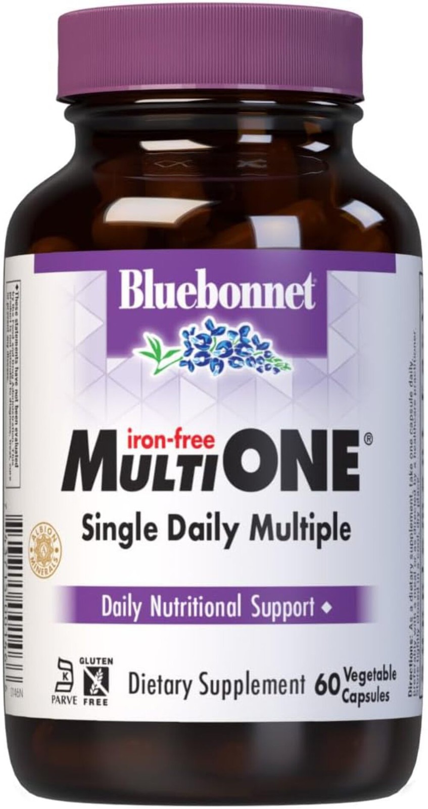Bluebonnet, MULTI ONE Iron-free, Daily Nutritional Support, 60 Veg Caps