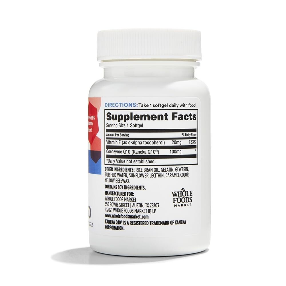 365 by Whole Foods Market, CoQ10 100mg, 60 Count EXP 01/2027