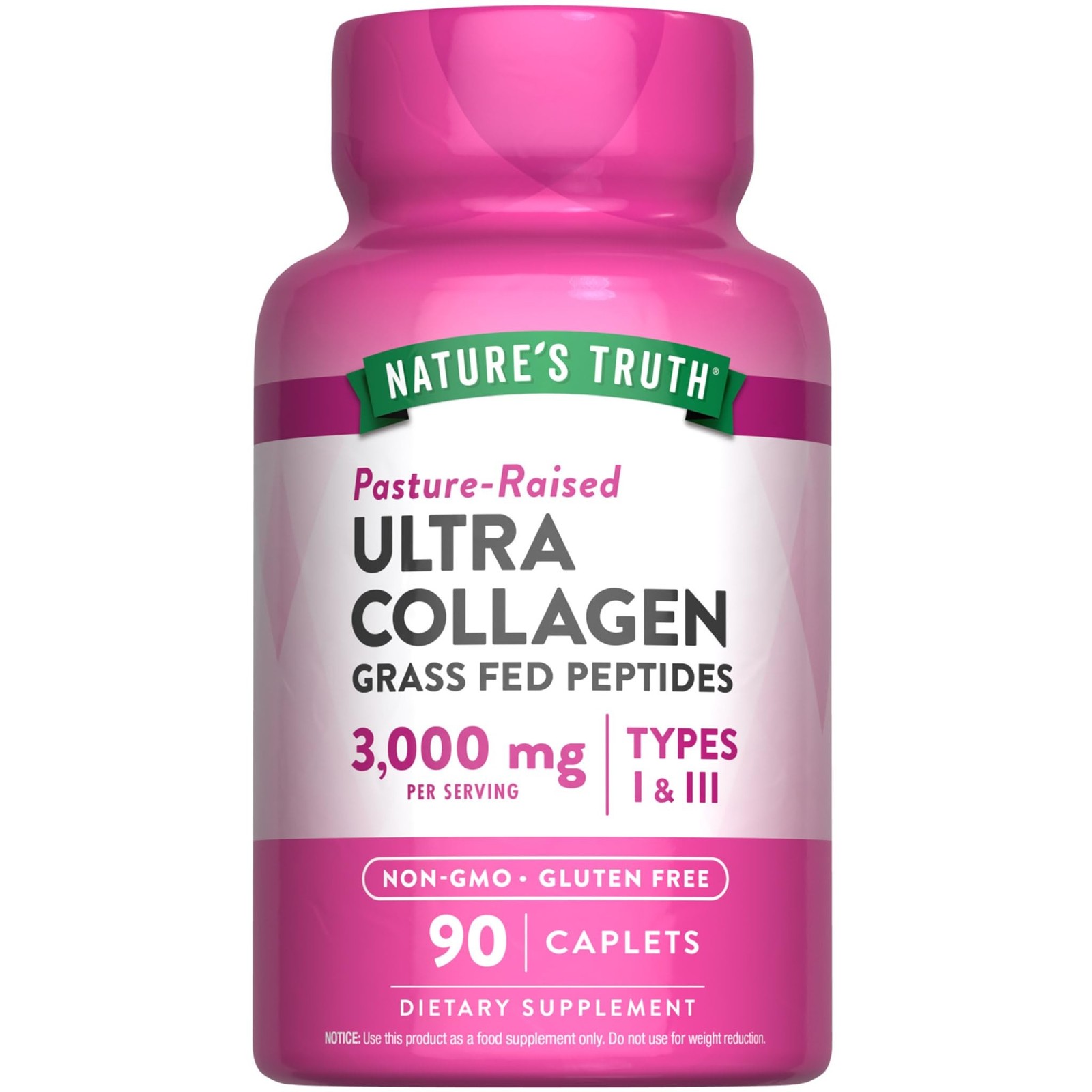 Nature’s Truth Collagen Peptides | 90 Caplets | Type 1 and 3 with Vitamin C |…