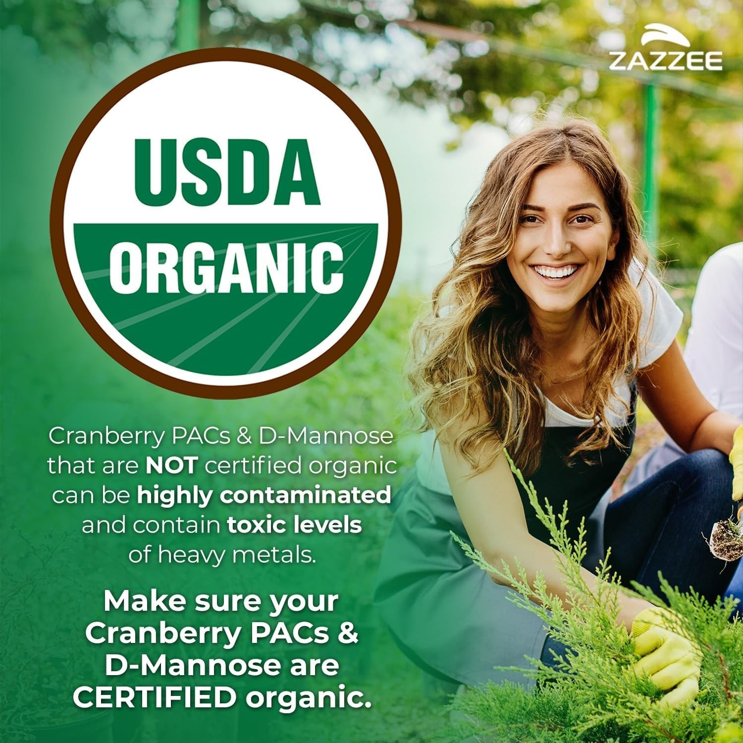 USDA Organic Cranberry PACs & D-Mannose, 36 mg PACs per Serving, 1000 mg D-Ma…