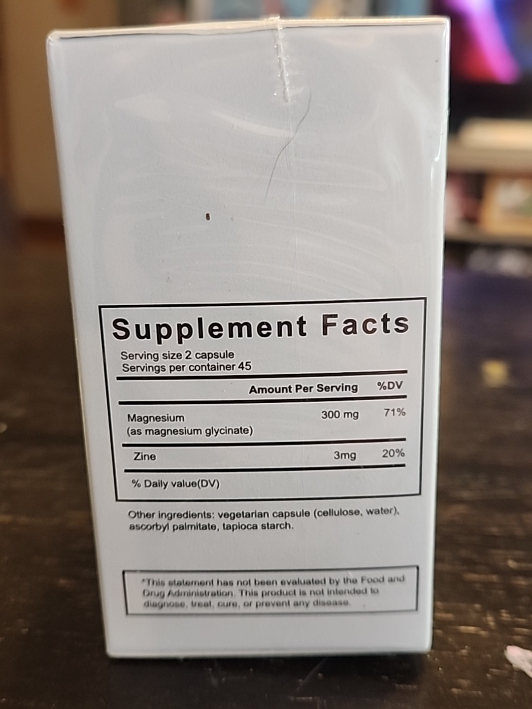 Magnesium Glycinate + Zinc Chelated Supplement | 300mg | 90 Capsules | Vegan