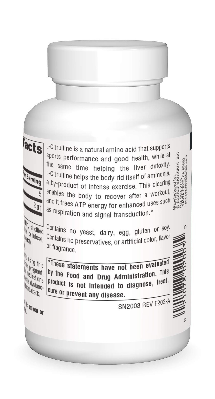 L-Citrulline 1000mg – Boosts Exercise Recovery, Energy & Detox – 60 Tablets