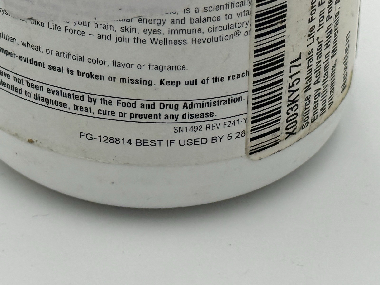 Life Force Multiple Energy Activator 180 Capsules Iron-Free Exp. 05/2028
