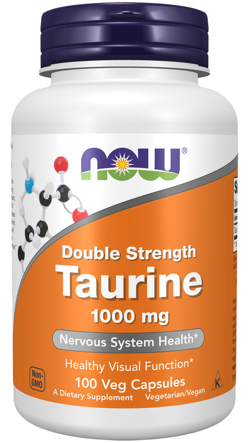 NOW Foods Double Strength Taurine 1,000 mg 100 Veg Caps
