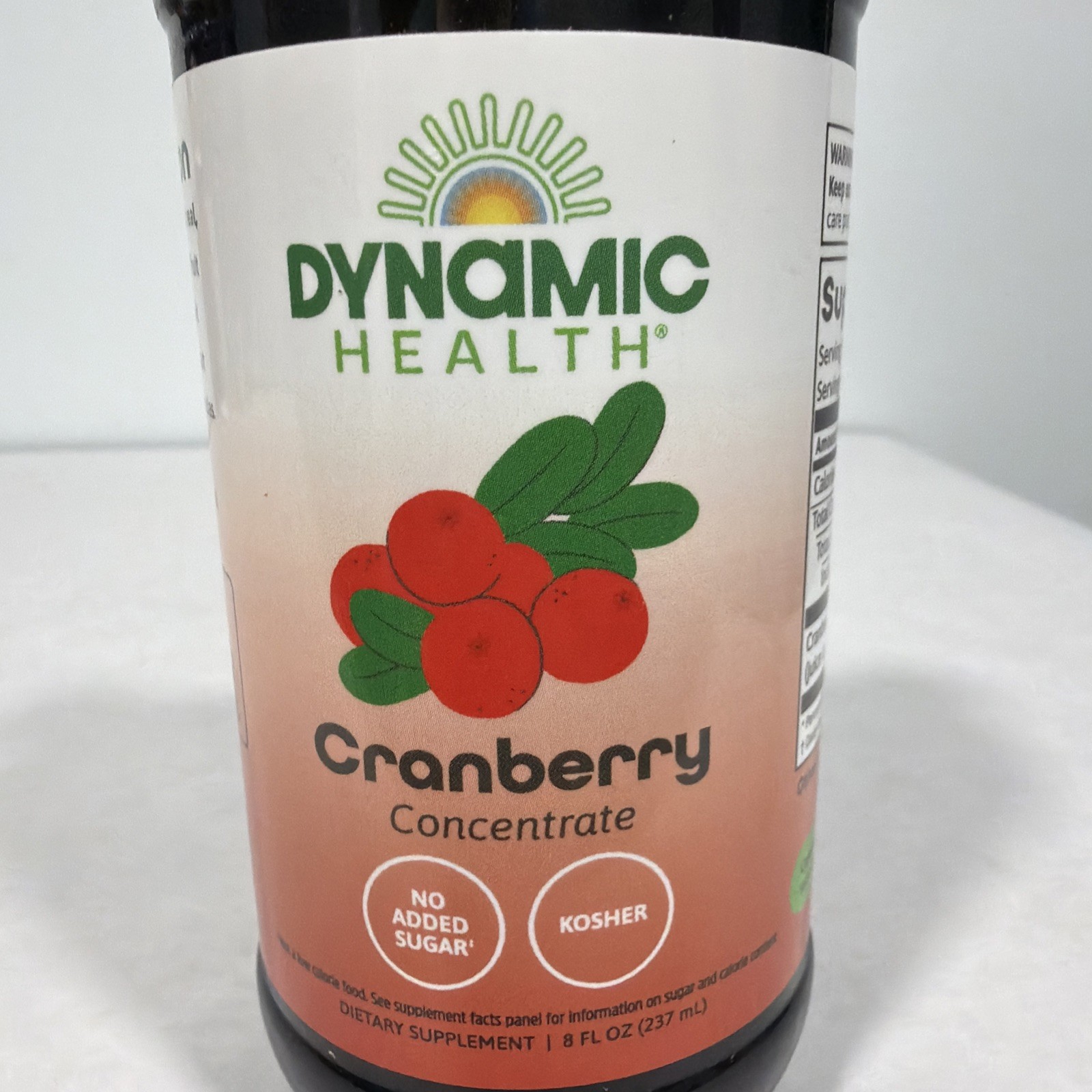 Dynamic Health Cranberry Concentrate – 8 fl oz, Many Health Benefits, exp 11/26