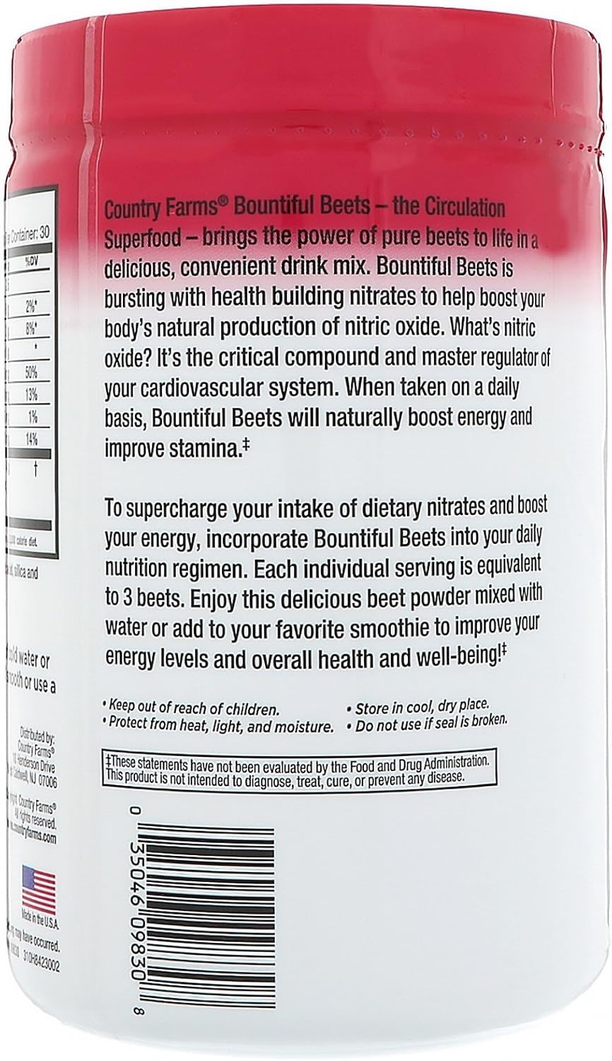 COUNTRY FARMS Bountiful Beets, Wholefood Beet Extract Superfood, Helps…