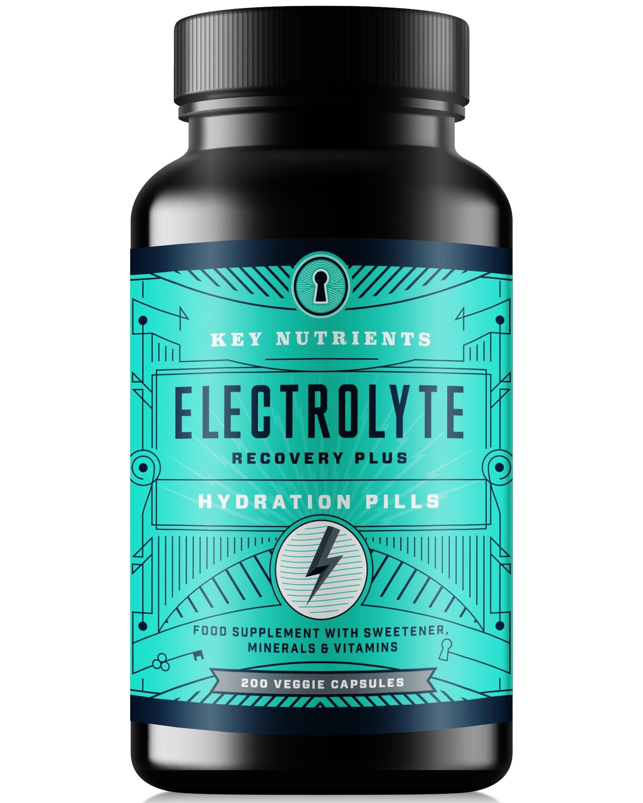 KEY NUTRIENTS Electrolyte Tablets, 200 Capsules, Salt for Dehydration, Fastin…