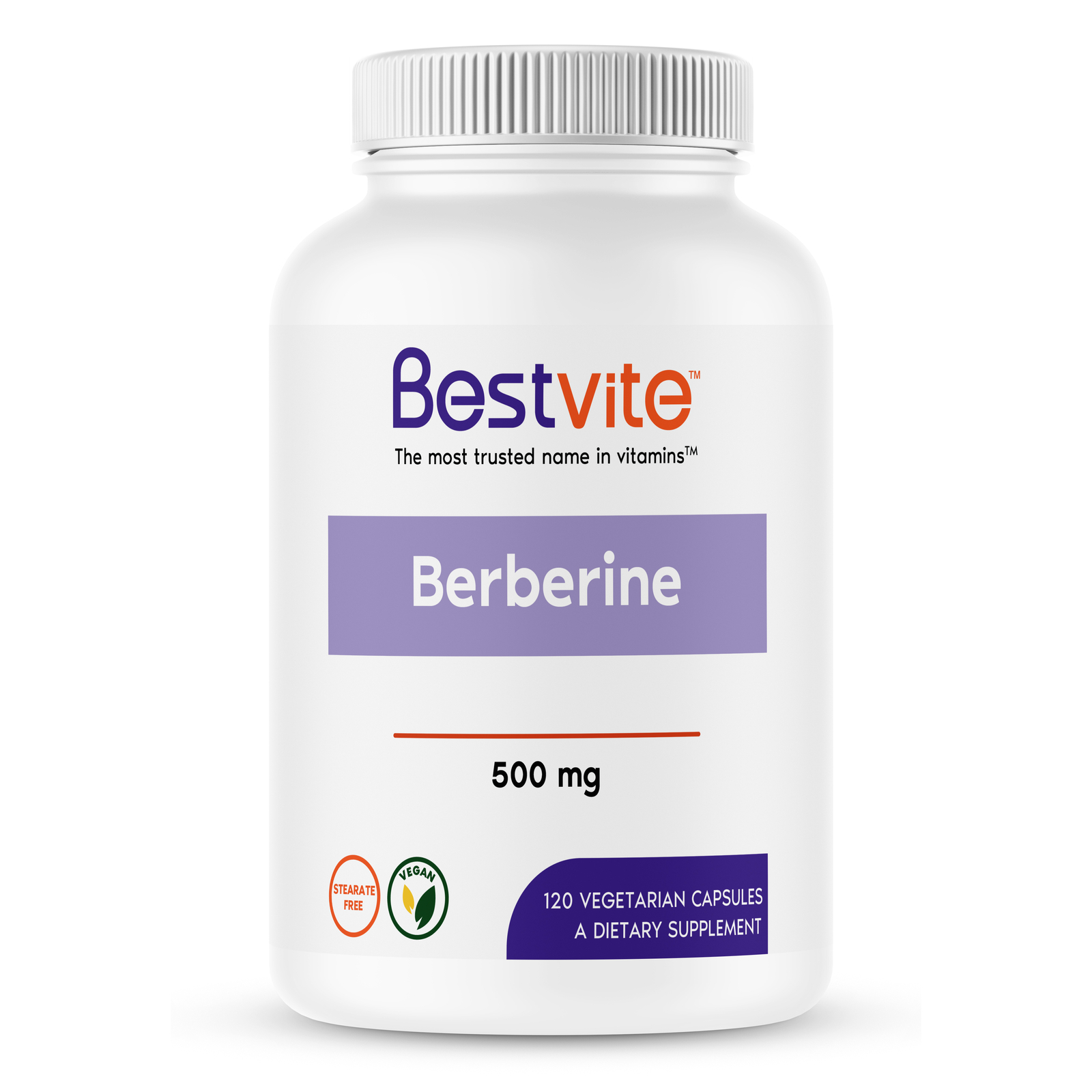Berberine 500mg (120 Vegetarian Capsules) – No Fillers – Gluten Free – Non GMO