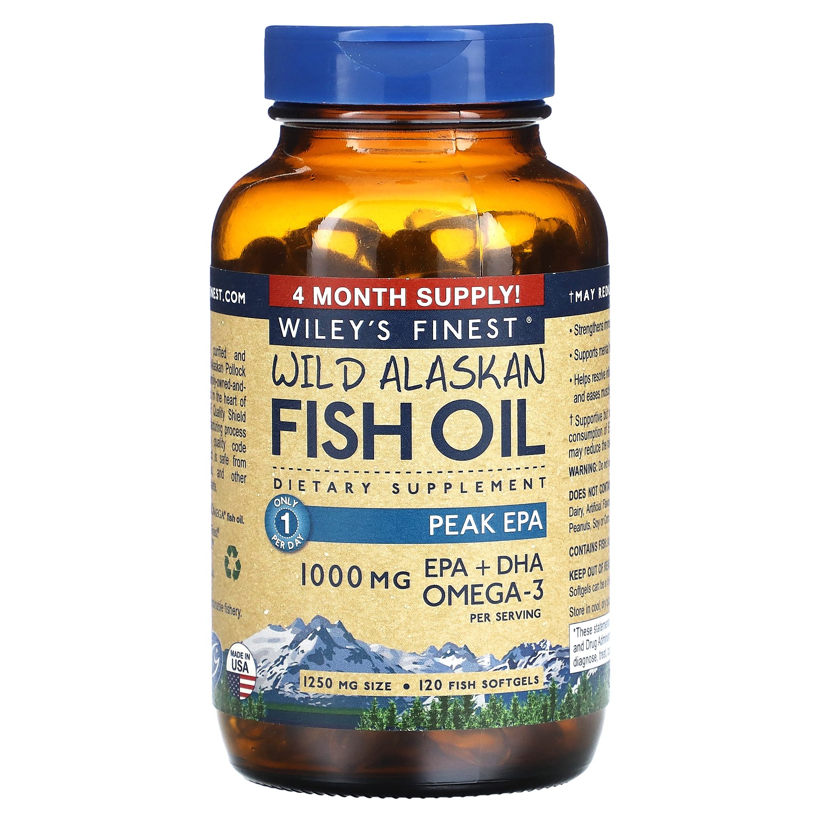 Wild Alaskan Fish Oil, Peak EPA, 120 Softgels