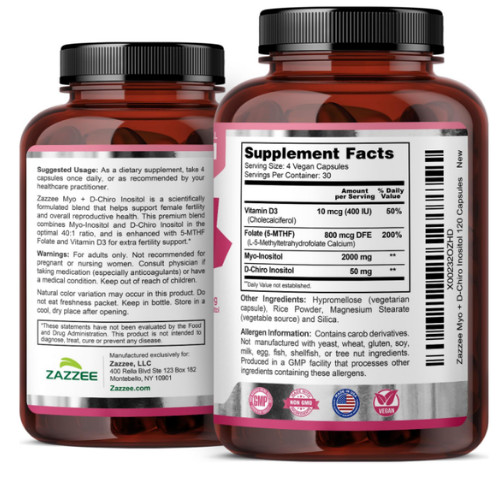 Myo-Inositol + D-Chiro con folato (5-MTHF) y D3 favorece una ovulación saludable