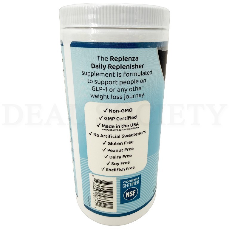 Replenza GLP-1 Support Daily Replenisher Mixed Berry 30 Scoops Each Lot of 2