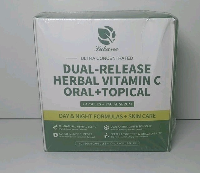 Lukaree Topical & Oral Vitamin C Serum And Oral Supplement Capsules. (B3) (NEW)