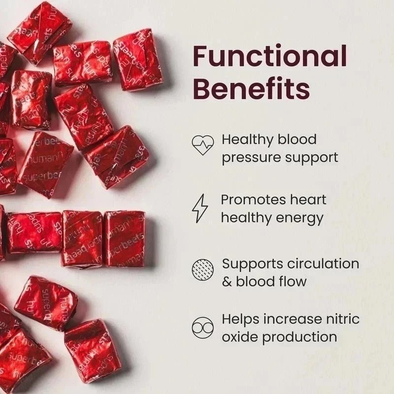 Human-N Super Beets / 60 count Pomegranate Chews for Heart Health