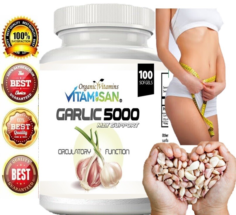 garlic softgels capsules 5000 mg 120 sofgels aged natural great quality