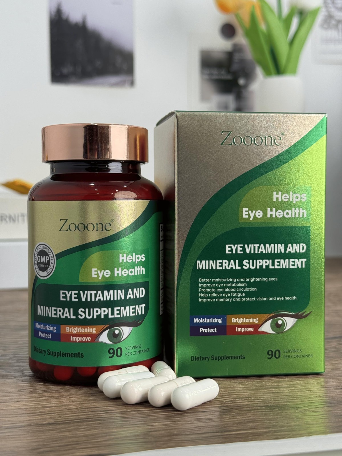 Lutein Zeaxanthin Eye Vitamins with Vitamin C E Zinc Copper – Vision Support 90