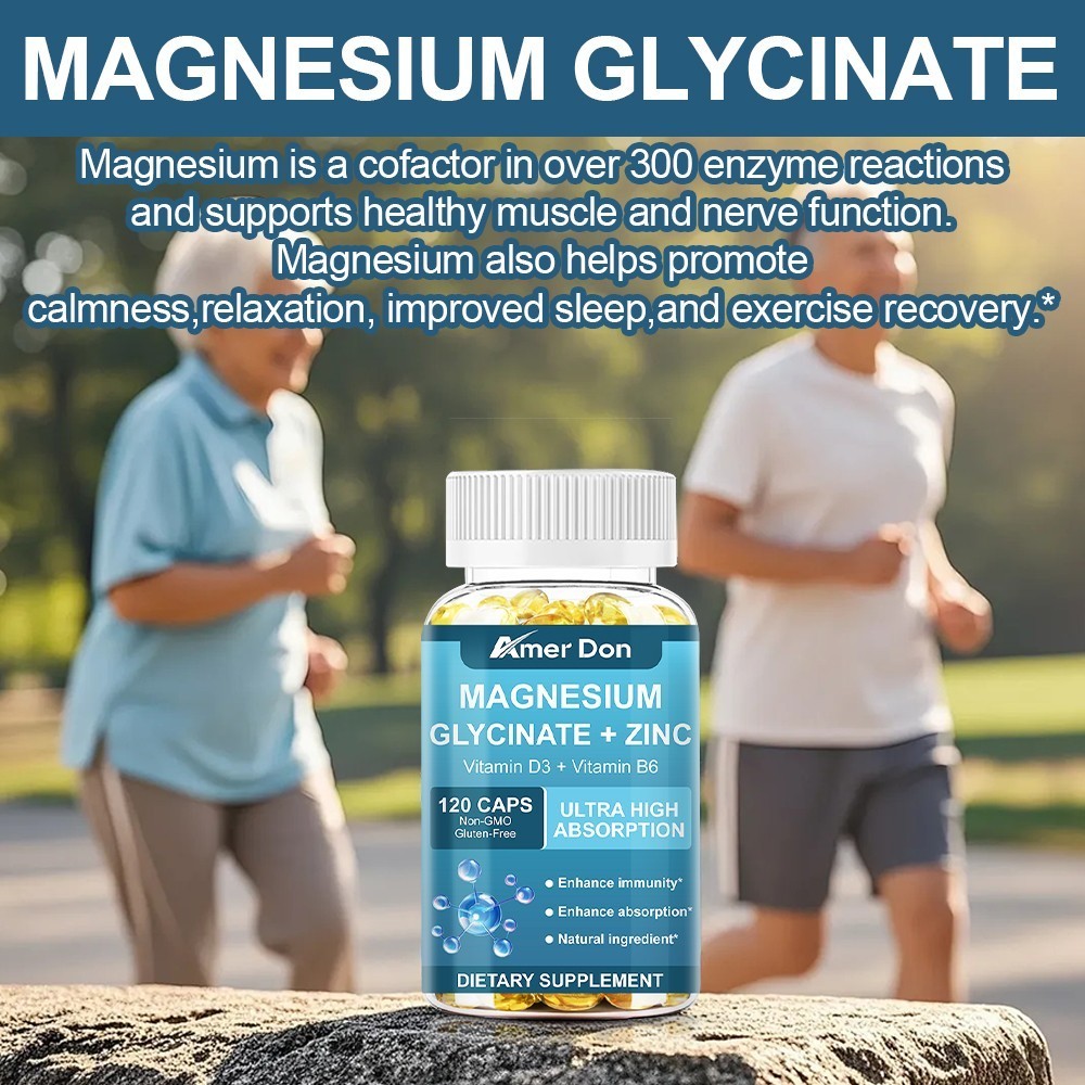Magnesium Glycinate 500mg 60-240 Capsules for Calm, Stress, Sleep, Leg Cramp,
