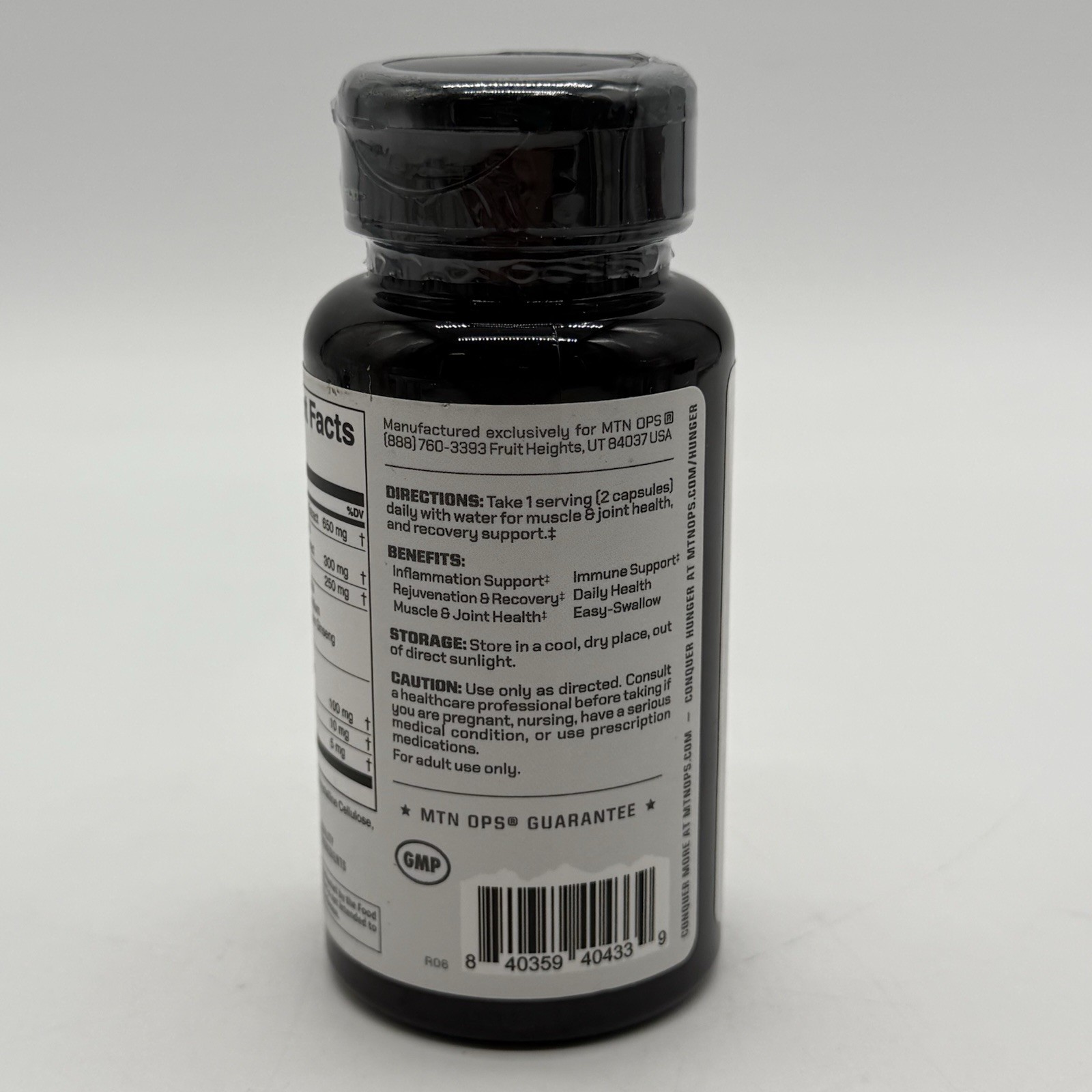 MTN OPS Defuse Inflammation Support 60 Capsules 30 Servings Exp 09/2026