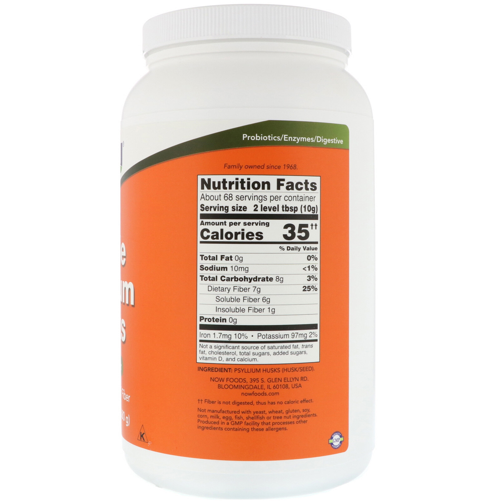 Now Foods, (2 Pack) Whole Psyllium Husks, 1.5 lbs (680 g)