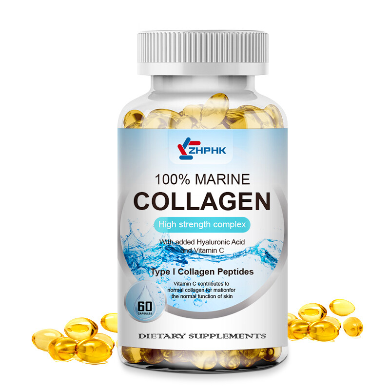 Hydrolised Marine Collagen Capsules 1200mg Type 1 Pure Max Strength Skin Hair