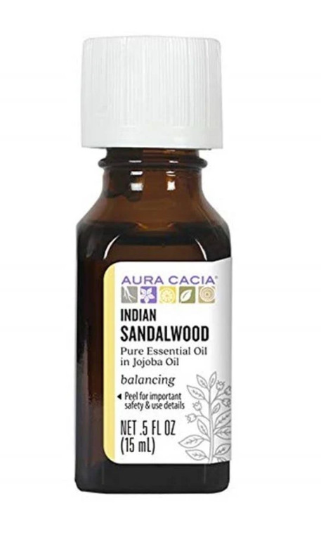 Aura Cacia Indian Sandalwood in Jojoba Essential Oils 0.5 fl oz