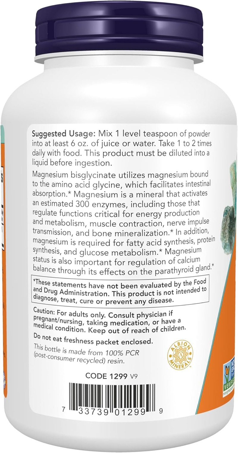 Supplements, Magnesium Bisglycinate Powder, Enzyme Function*, Nervous System Sup