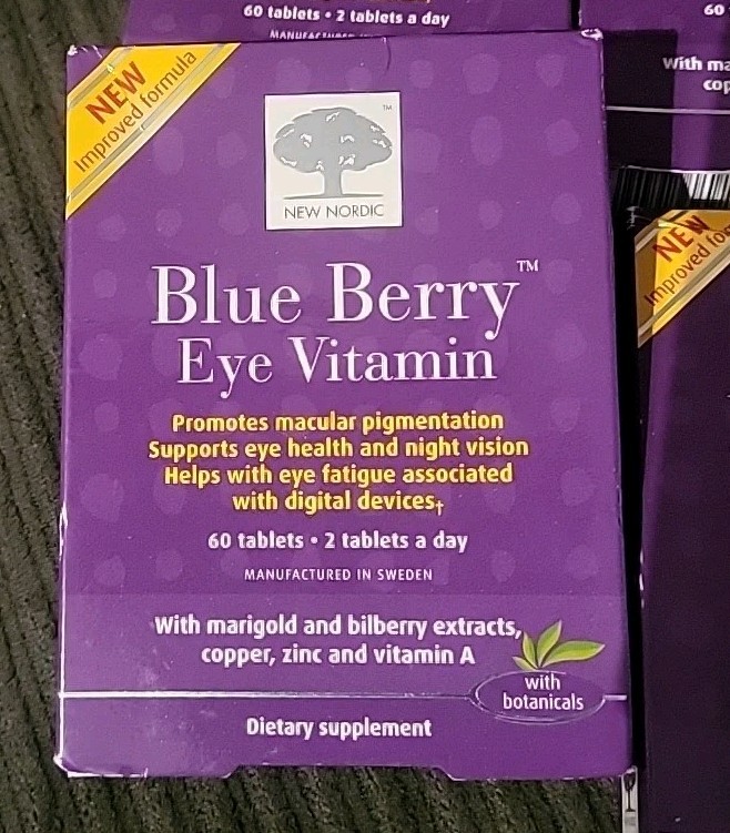 (2) New Nordic Blue Berry Eye Vitamin (60 Tabs Each) ~EXP: 9/26