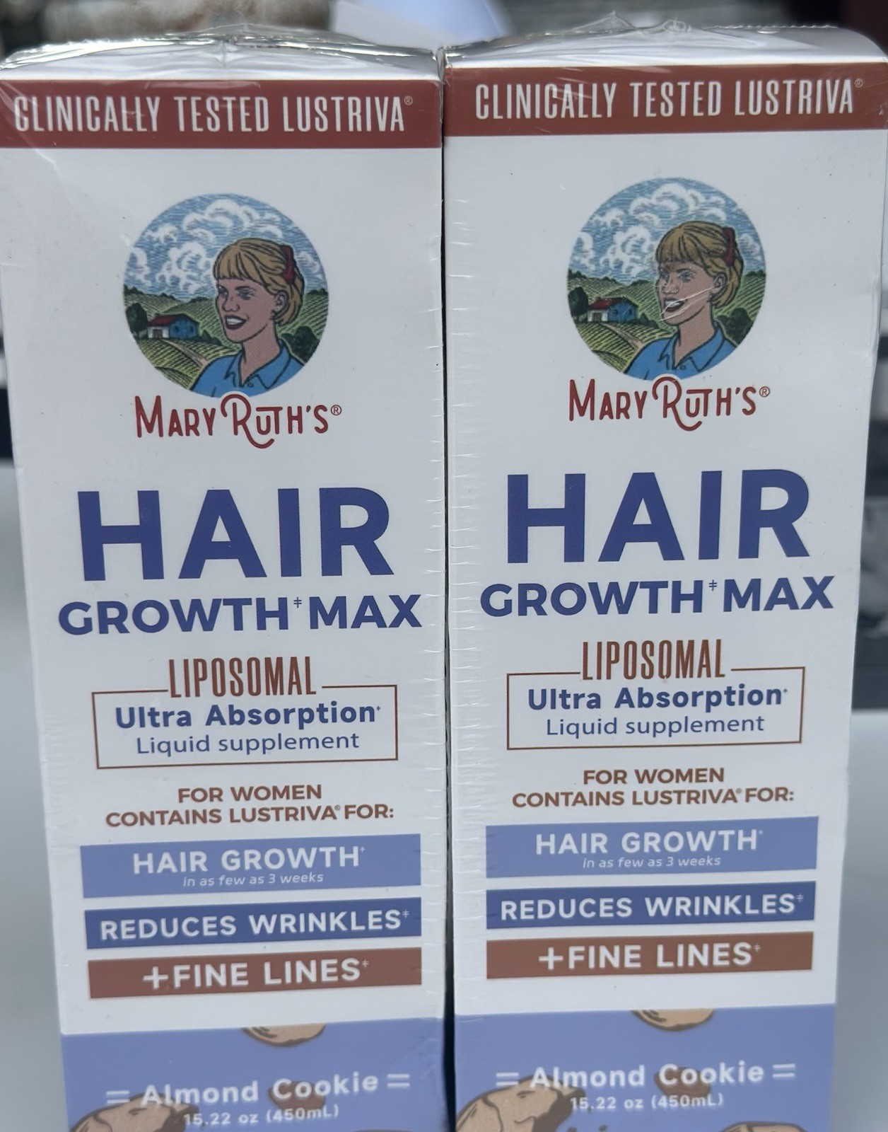 MaryRuth’s Hair Growth Max Liposomal Liquid Supplement Almond Cookie 15.22 oz