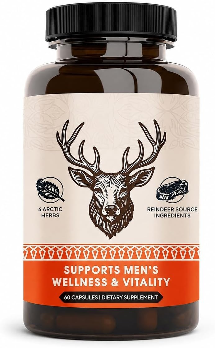 Primal Viking Men’S Overall Well-Being Supplement – Arctic Herbal & Caribou Extr