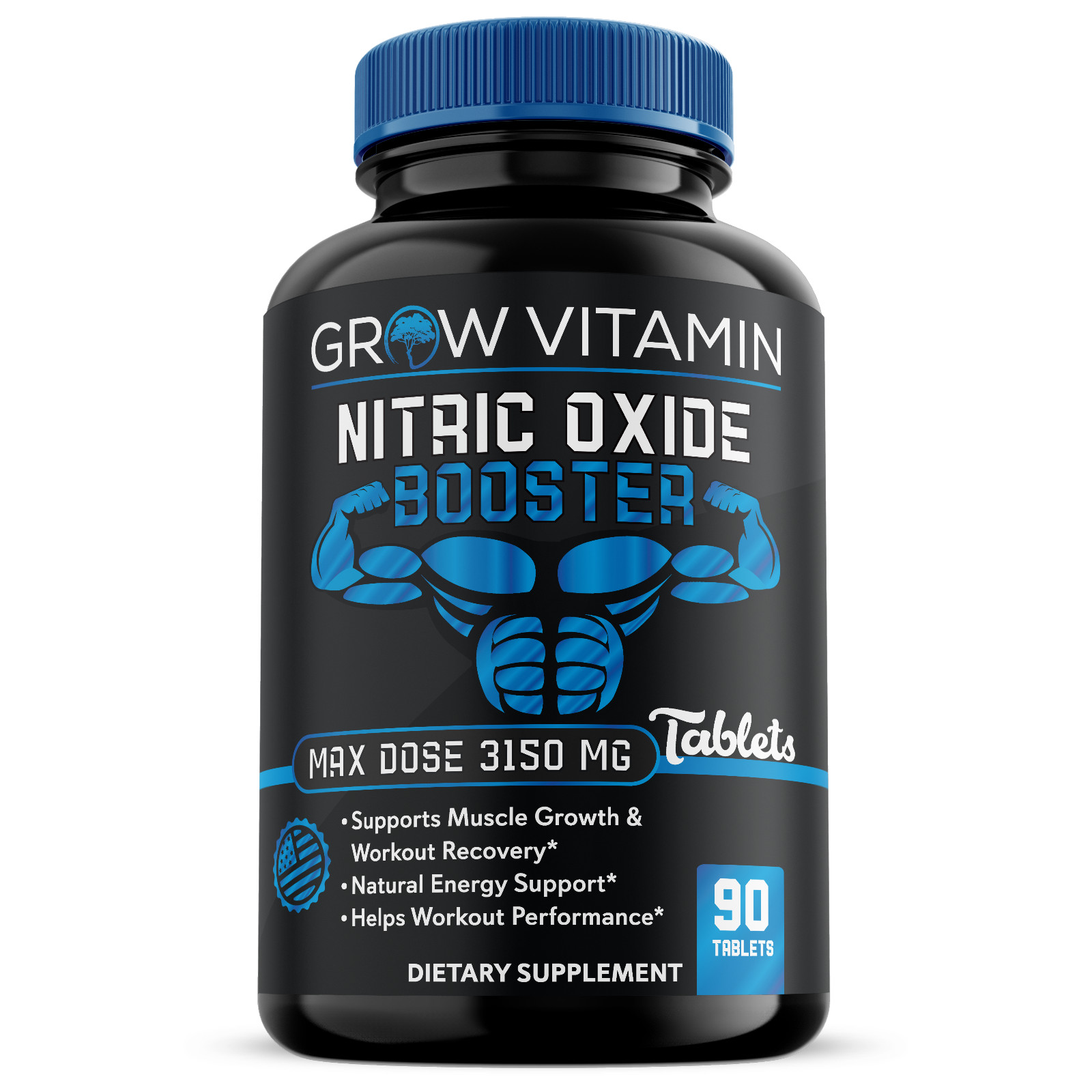 Grow Vitamin, L Arginine (3150mg) Highest Capsule Dose – Nitric Oxide Supplement