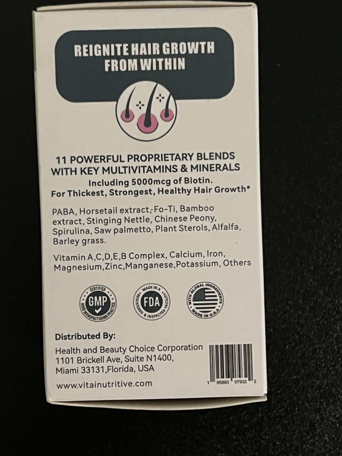 Vital Nutritive Vital Hair Complex 60 Veg Capsules