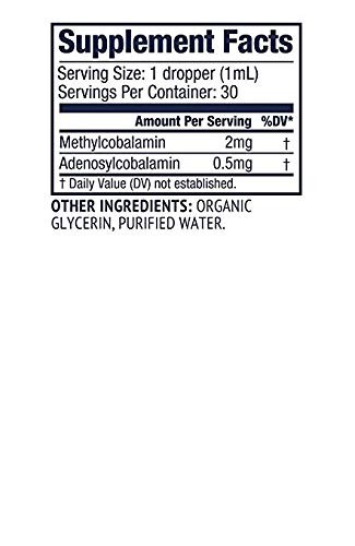 Vimergy USDA Organic Liquid Vitamin B12 Supplement 2500 1 Fl Oz (Pack of 1)