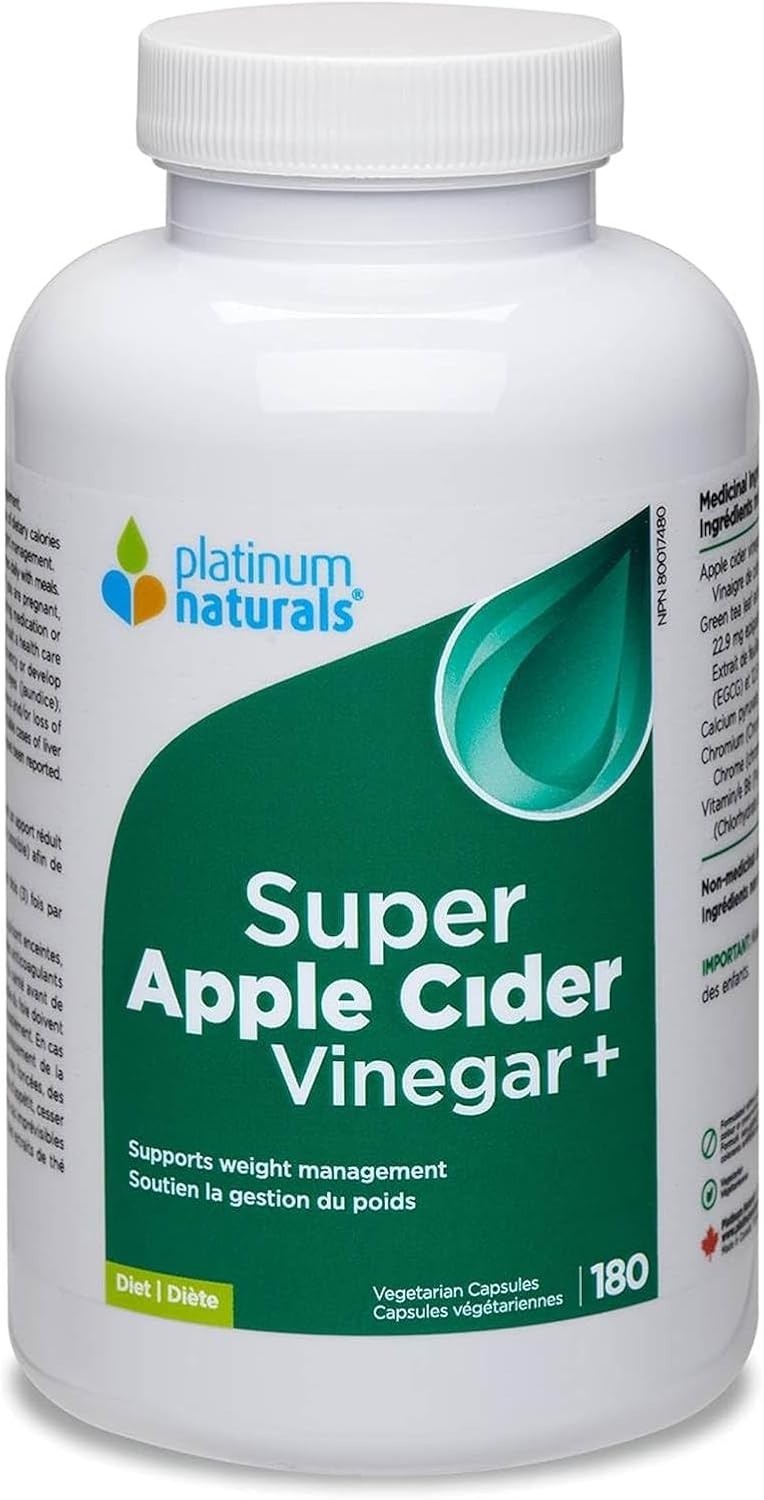 Platinum Naturals Super Apple Cider Vinegar Supplement Weight Loss 180pcs NEW