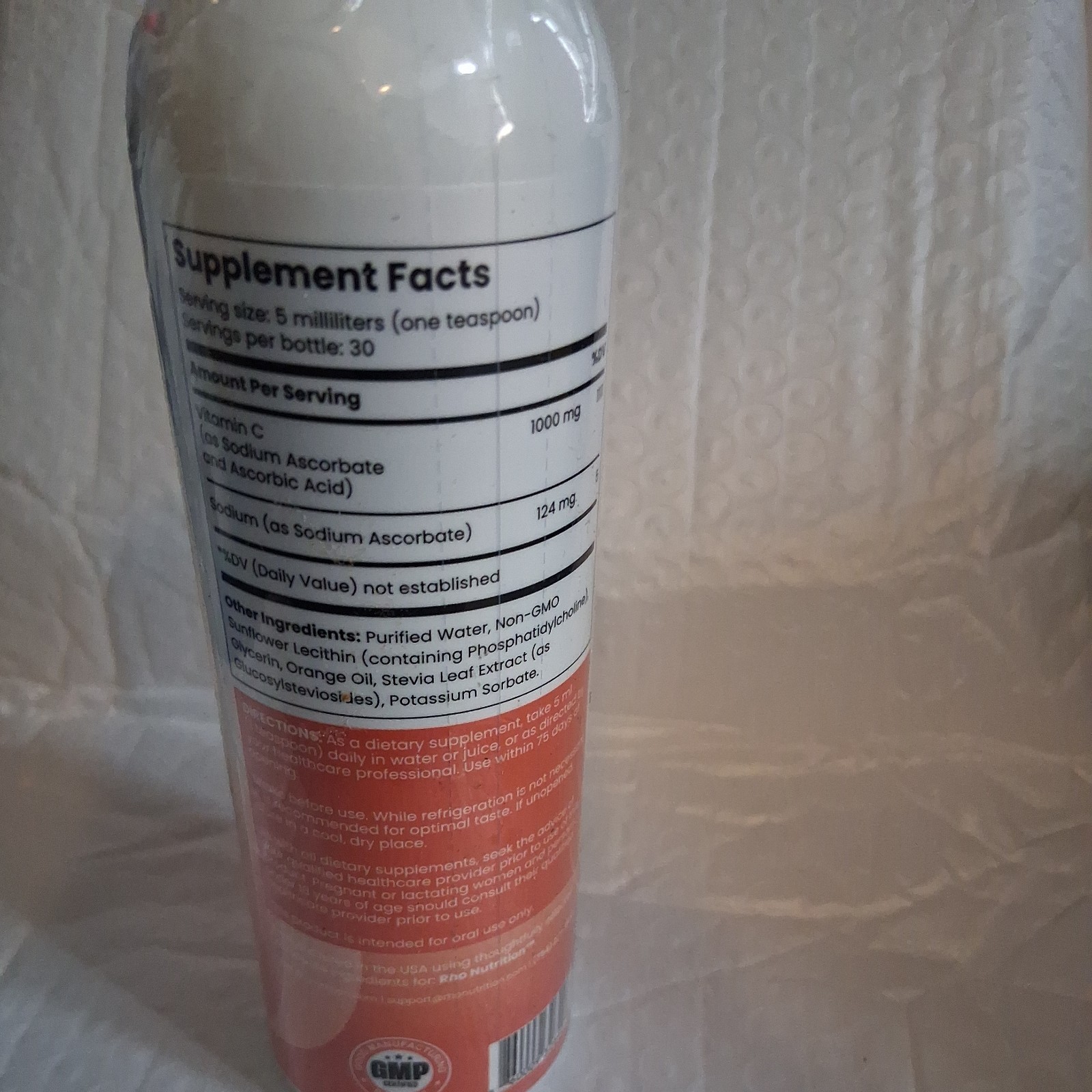 PACKAGE WEAR READ Rho Nutrition Liposomal Curcumin Liquid Resveratrol 6 oz