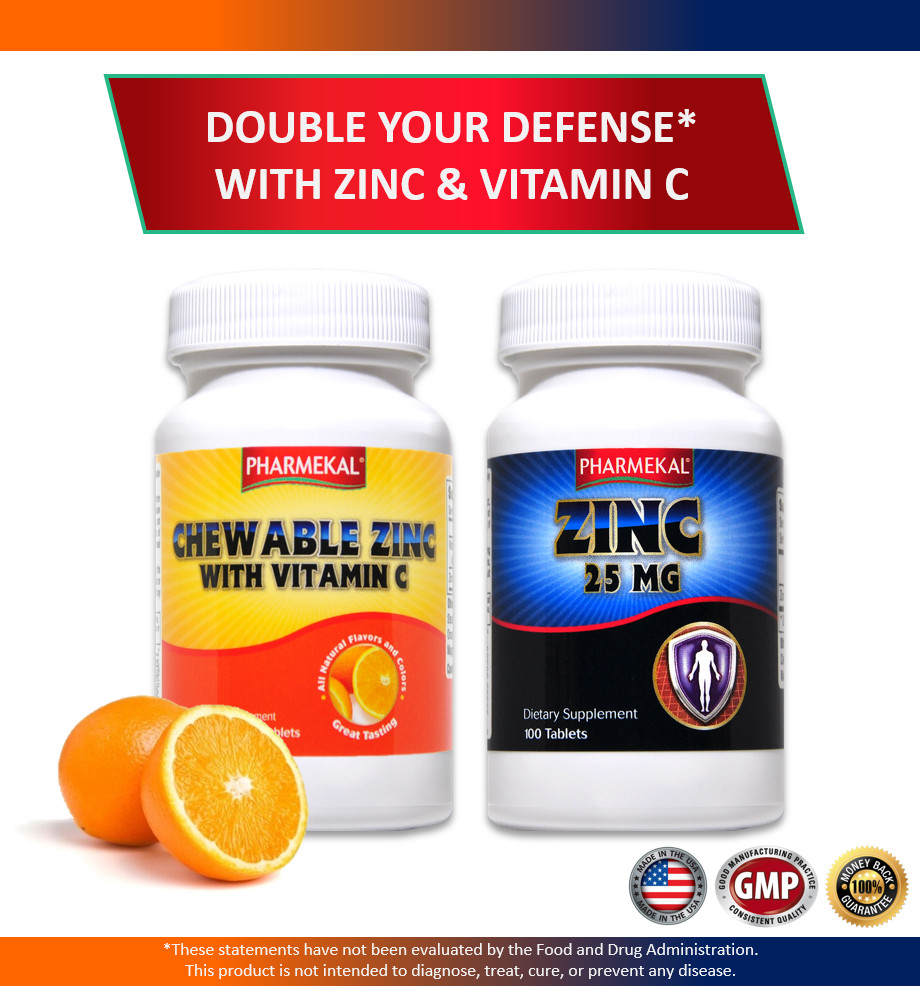 Pharmekal® Zinc (as Zinc Gluconate) 25 mg, 100 Mini EASY to Swallow Tablets
