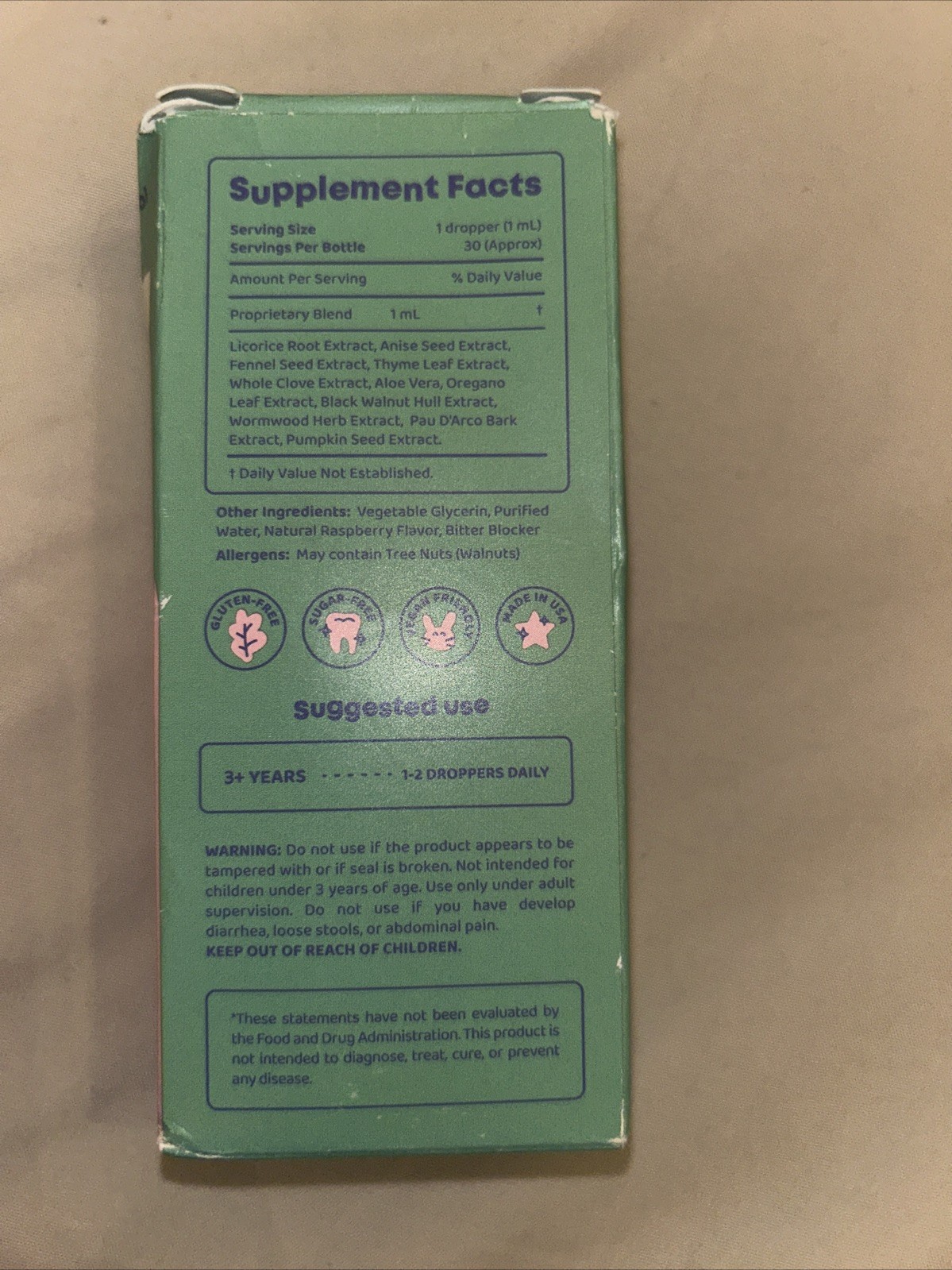 JOYSPRING Para Patrol Intestinal Support Kids 30 mL Drops Herbal New Sealed