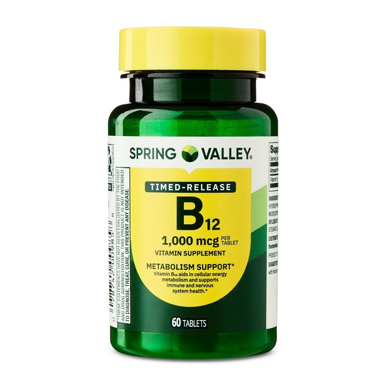 Vitamin B12 1000 Mcg Supports Heart Energy Metabolism Nervous System, 60 Tabs