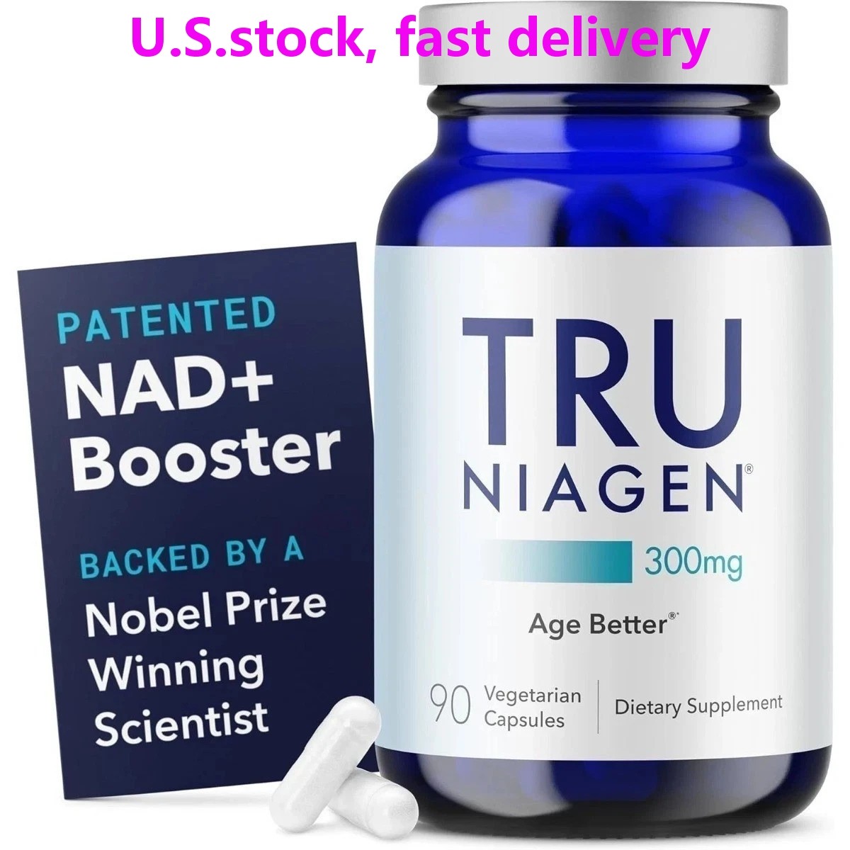 NEW 300mg TRU NIAGEN NAD Supplement Niagen for Brain Function & Anti-Aging