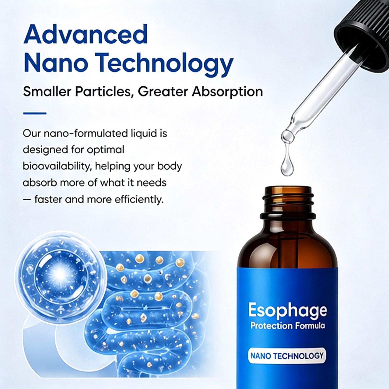 Nano Powered Esophageal Support 60ML Stomach Digestive Drops Drops 2oz