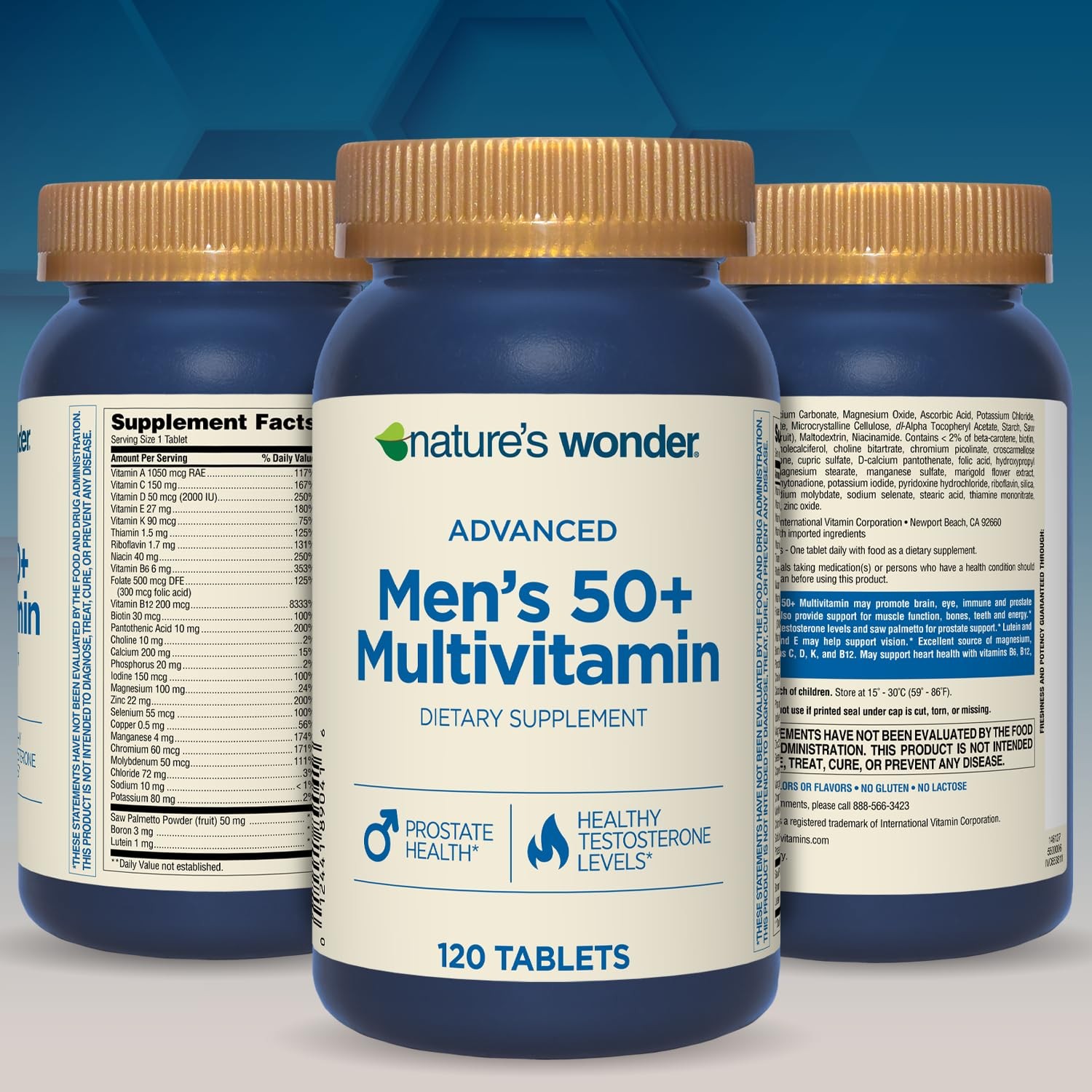 Nature’s Wonder Advanced Men’s 50+ Multivitamin/Multimineral Supplement with…