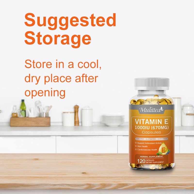670mg Vitamin E 1000 IU – 240 Softgel Capsules Anti-aging