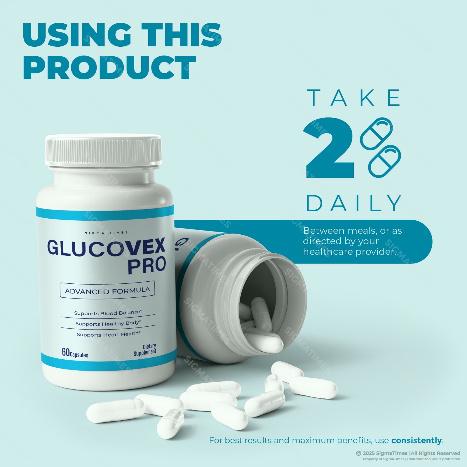 Glucovex Pro Capsules, Gluco Vex Pro Formula, Blood Support & Balance 60ct