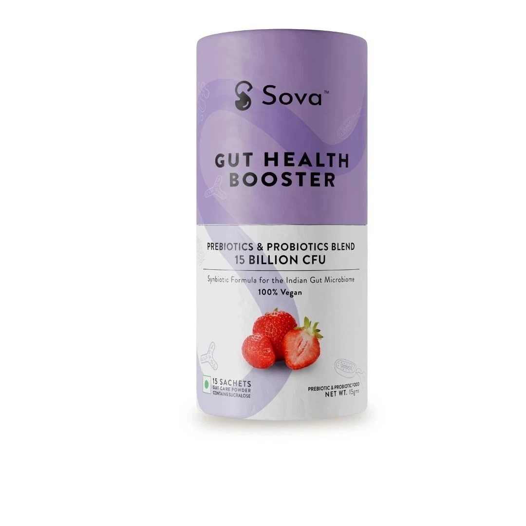 Sova Gut Health Probiotics for Gut Detox Microbiome Balance 15 Vegan Sachets N26