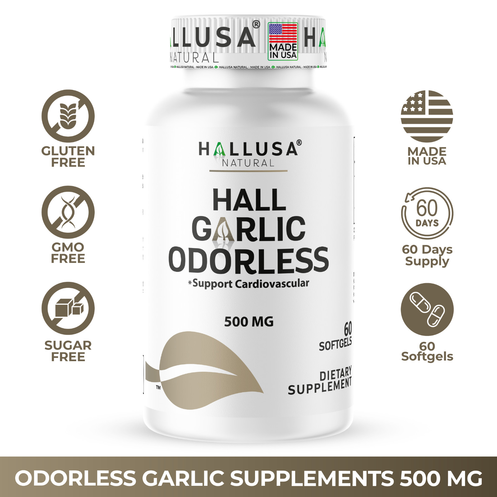 GARLIC ODORLESS Heart Health & Cardiovascular Support – Cholesterol High 60 soft